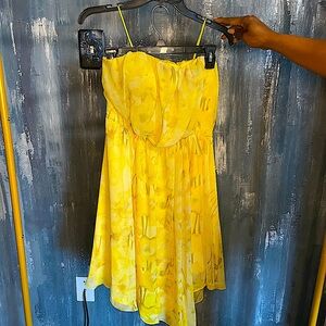 Strapless flower dress